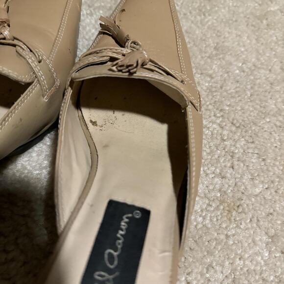 Tan leather kitten heel mules 5.5 - Picture 4 of 8